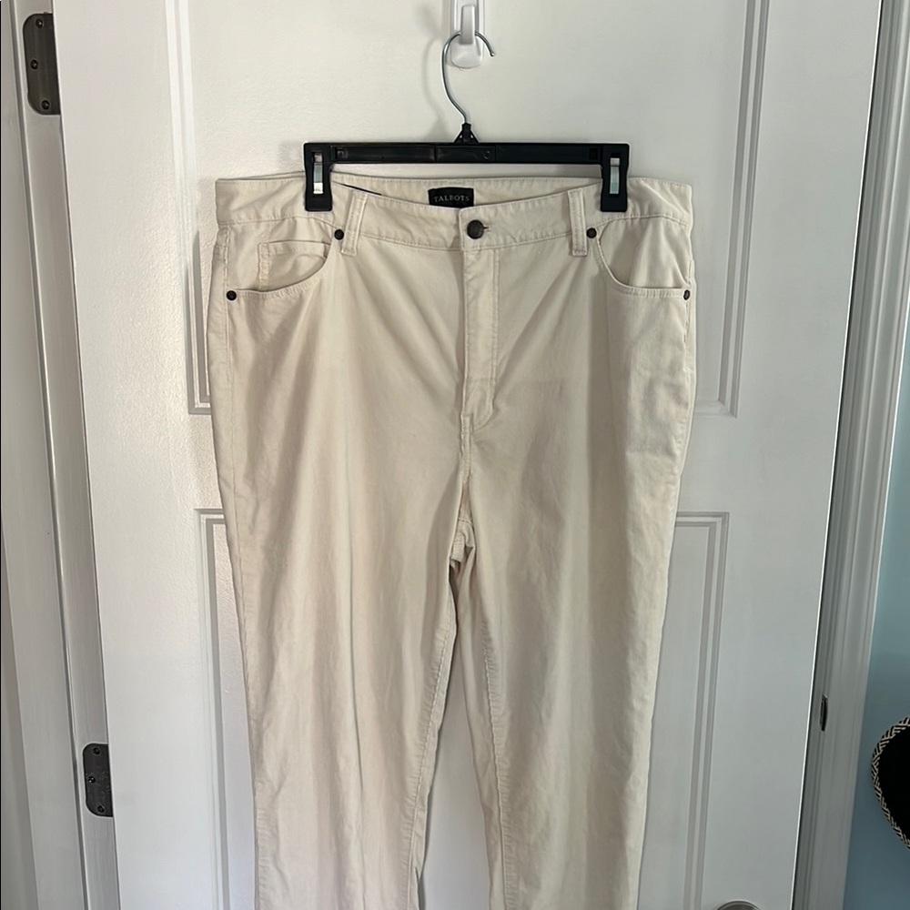Talbots Women's Cream Corduroy Jeans